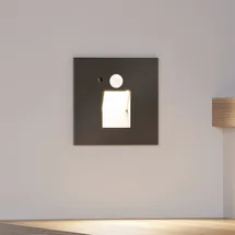 ARCCHIO Neru LED-Einbaulampe 2 eckig schwarz Aluminium