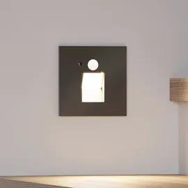 ARCCHIO Neru LED-Einbaulampe 2 eckig schwarz Aluminium
