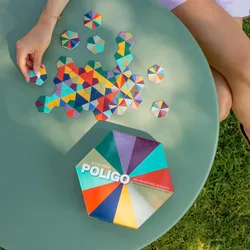 REMEMBER Poligo - ab 6 Jahren, für 2-8 Spieler - 100 Spielkarten mit Stoffbeutel und Spielanleitung