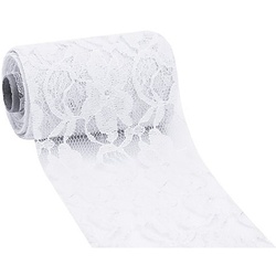 Spitzenband, weiß, 120 mm, 10 m