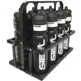 STEEL Trinkflasche STEEL Flaschenträger Set inkl. 8 Flaschen