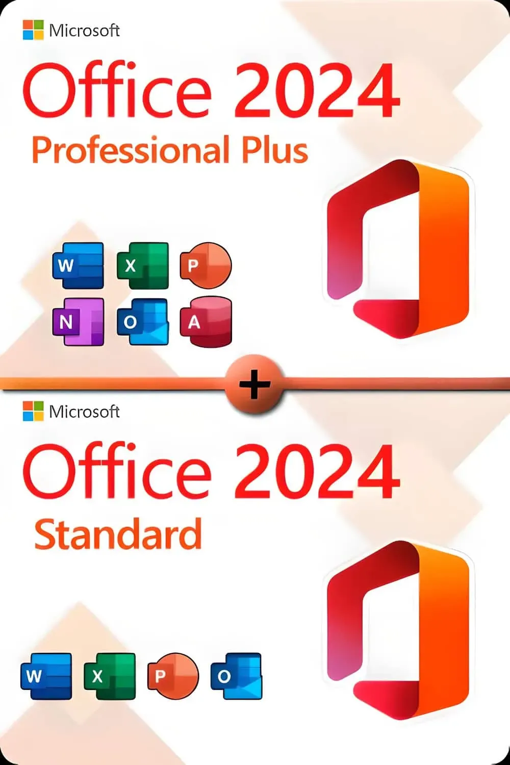Microsoft Office 2024 Professional Plus + Microsoft Office 2024 Standard für 3 PC