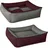 Hundesofa MAX Quattro L 80 x 65 cm bordeaux-grau