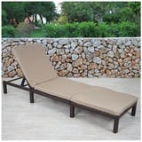 MCW Poly-Rattan Sonnenliege MCW-A51, Relaxliege Gartenliege Liege ~ Basic braun, Kissen creme