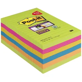 Post-it Super Sticky Notes liniert, 101x152 mm