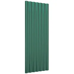 vidaXL Dachpaneele 12 Stk. Pulverbeschichteter Stahl Grün 100x36 cm