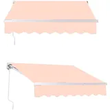 Gelenkarmmarkise mit Sonnenschutz aus Aluminium - Beige
