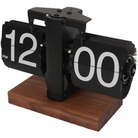 Elprico Vintage-Klappuhr, Knopfverstellung, Leicht Ablesbar, Glatte Basis, Raffinierte Oberfläche, Vielseitige Platzierung (Black)