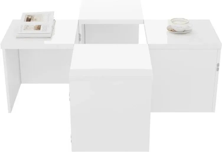 Couchtisch, DIY Couchtisch, Hochglanz Tischplatte, freie Kombination