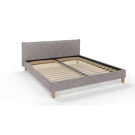 s-style möbel Polsterbett 180 x 200 cm Grau