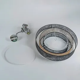 LINDBY Deckenlampe Ayvira schwarz/gold, Textil, 56 cm, E27 - Esszimmer, Von