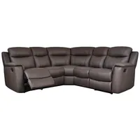 vente-unique Relaxsofa Leder Ecksofa - Braun - EVASION