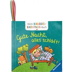 Mein Knuddel-Knautsch-Buch: Gute Nacht; weiches Stoffbuch, waschbares Badebuch, Babyspielzeug ab 6 Monate