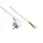 Good Connections Netzkabel, 2 m, Schutzkontakt-Stecker Typ E+F (CEE 7/7, gewinkelt) an abisolierte Enden, Stromkabel zum Konfektionieren, 0,75 mm2 Weiß