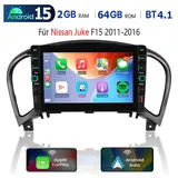 ESSGOO 8" Carplay Android 15 Autoradio Für Nissan Juke F15 2011-2016 GPS Navi Autoradio (RDS, 4+64GB(optional), Digitalradio (DAB), FM, SWC, Carplay Android Auto Bluetooth EQ USB GPS Navi WIFI Touchscreen) schwarz