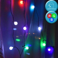 LED Lichterschlauch Kugeln Farbwechsler Terrasse Party Lichterkette Weihnachten
