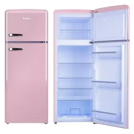 Amica KGC 15636 P Retro-Kühl-Gefrierkombination (206 l, 1440 mm hoch, Rosa)