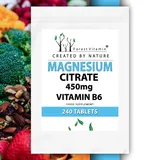 MAGNESIUM - Forest Vitamin - Magnesium Citrate 450mg + Vitamin B6 - Tabletten - Magnesiumcitrat, Vitamin B6 - Vitamine und Mineralien (240)