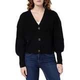 Vero Moda Damen VMLEA LS V-Neck Cuff Cardigan NOOS 10249632, Black, XL
