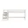 Lifetime halbhohes Bett mit Treppe 120cm ¦ weiß ¦ Maße (cm): B: 257 H: 128