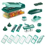 Genius Nicer Dicer Fusion Smart Set 28teilig + Twist - Obst- und Gemüseschneider Gemüsehobel Zerkleinerer Zwiebelschneider Tomatenschneider manuell
