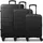 Saxoline Miami Koffer-Set 3-tlg. schwarz