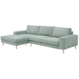 58 aufm Kessel SOFA mit Longchair links Kaylynn Cordstoff silber | Gr.: onesize