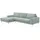58 aufm Kessel SOFA mit Longchair links Kaylynn Cordstoff silber | Gr.: onesize