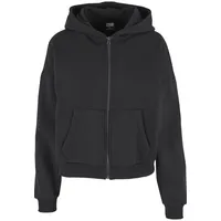 URBAN CLASSICS Ladies Boxy Zip Hoody - schwarz,