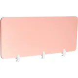 Beliani 2-tlg Schreibtischtrennwand SPLIT 180 x 50 cm pfirsichrosa