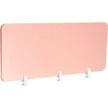 Beliani 2-tlg Schreibtischtrennwand SPLIT 180 x 50 cm pfirsichrosa