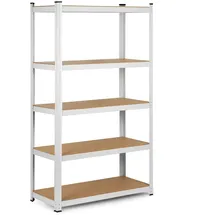 Humberg Schwerlastregal MDF 150 x 75 x 30 cm weiß 5 Böden