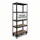 Relaxdays Schwerlastregal auf Rollen, HxBxT: 191 x 90 x 45 cm, 750 kg, 5 Böden, Stahl, Stecksystem, Lagerregal, schwarz