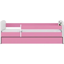 raumhirsch furniture Kinderbett Panda 80 x 180 cm Holzwerkstoff rosa