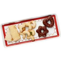 Weihnachtstraum Kuchenplatte rechteckig Porzellan
