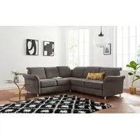 Ecksofa SIT & MORE "Darwin L-Form", braun (savannah), B:249cm H:83cm T:229cm, Sofas, Ecksofa, inklusive Federkern, wahlweise mit Kopfteilverstellung, Bettfunktion