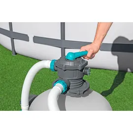 BESTWAY  Flowclear Sandfilteranlage mit Zeitschaltuhr 11.355 l/h 500 W (2025) grau/blau