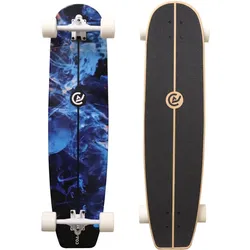 Longboard - Azur 36 - 91x23 CM - Allround, Carving, Tanzen, Freeride One Size