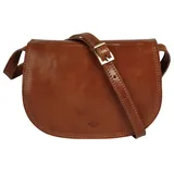 Piké Umhängetasche echt Leder, Made in Italy, braun