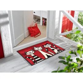 Wash+Dry Three Cats 50 x 75 cm Rot