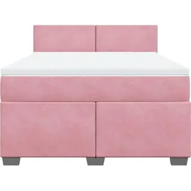 vidaXL Boxspringbett 140 x 200 cm Rosa