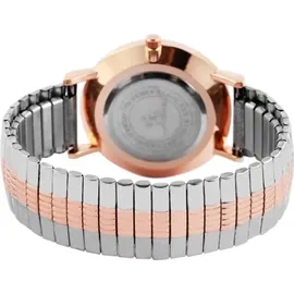 Excellanc Herrenuhr Armbanduhr Edelstahl Zugband bicolor Analog Quartzwerk