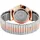 Excellanc Herrenuhr Armbanduhr Edelstahl Zugband bicolor Analog Quartzwerk