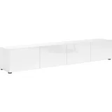 Home Affaire Mister Lowboard 225 cm Weiß Kunststoff/Melamin/Holzwerkstoff