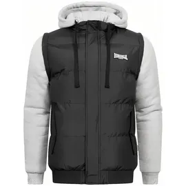 Lonsdale Dowpot Jacke - Black / Marl Grey / White - M