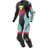 Dainese Laguna Seca 6 Einteiler Black Water Fuxia Gr. 50 Lederkombi