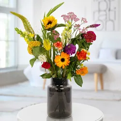 Blumenstrauß Feldstrauß mit Vase, verschiedene Größen