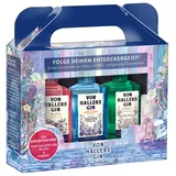 VON HALLERS GIN I Triple Pack I Geschenkset mit drei Geschmacksrichtungen I Handgepflückte Botanicals aus dem Botanischen Garten in Göttingen I 3x0,05l I 44% vol.