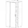 WIMEX Multiraumkonzept 80 x 185 x 80 cm weiß
