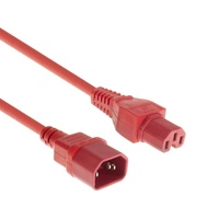 Act Powercord C14 C15 red 2 m IEC IEC